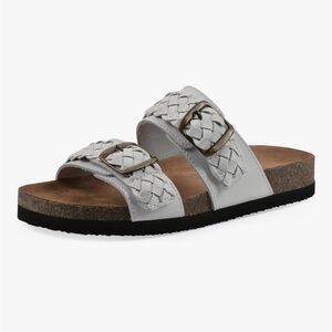 🤍 WHITE MOUNTAIN “Hey Hey” Braided Double-Buckle Sandals – Size 11 🤍